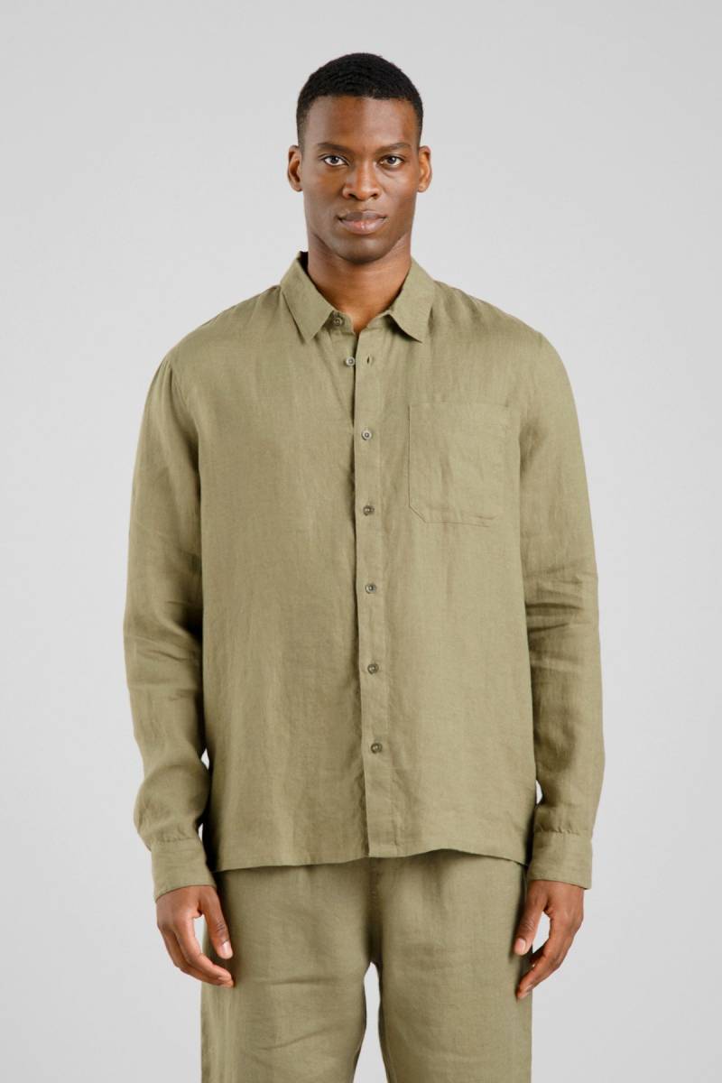 Hemd Rute Linen Grün von dedicated