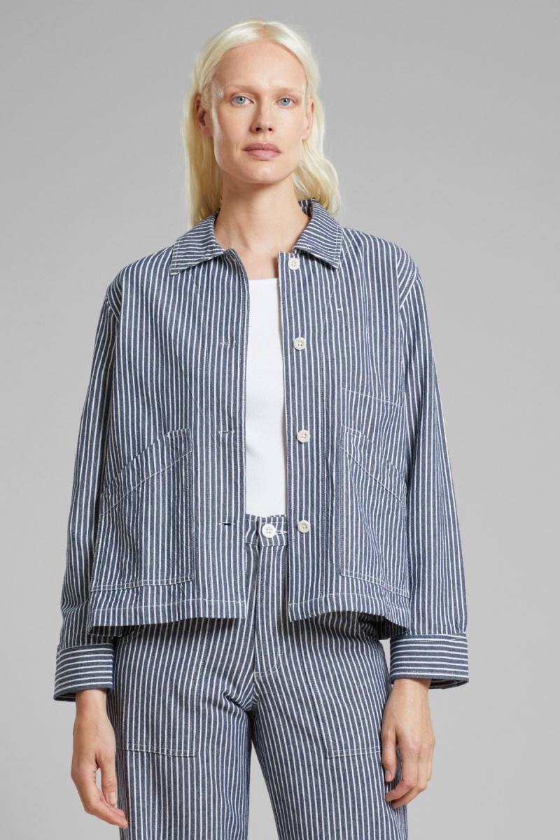 Jacke Stiby Work Stripe Blau von dedicated