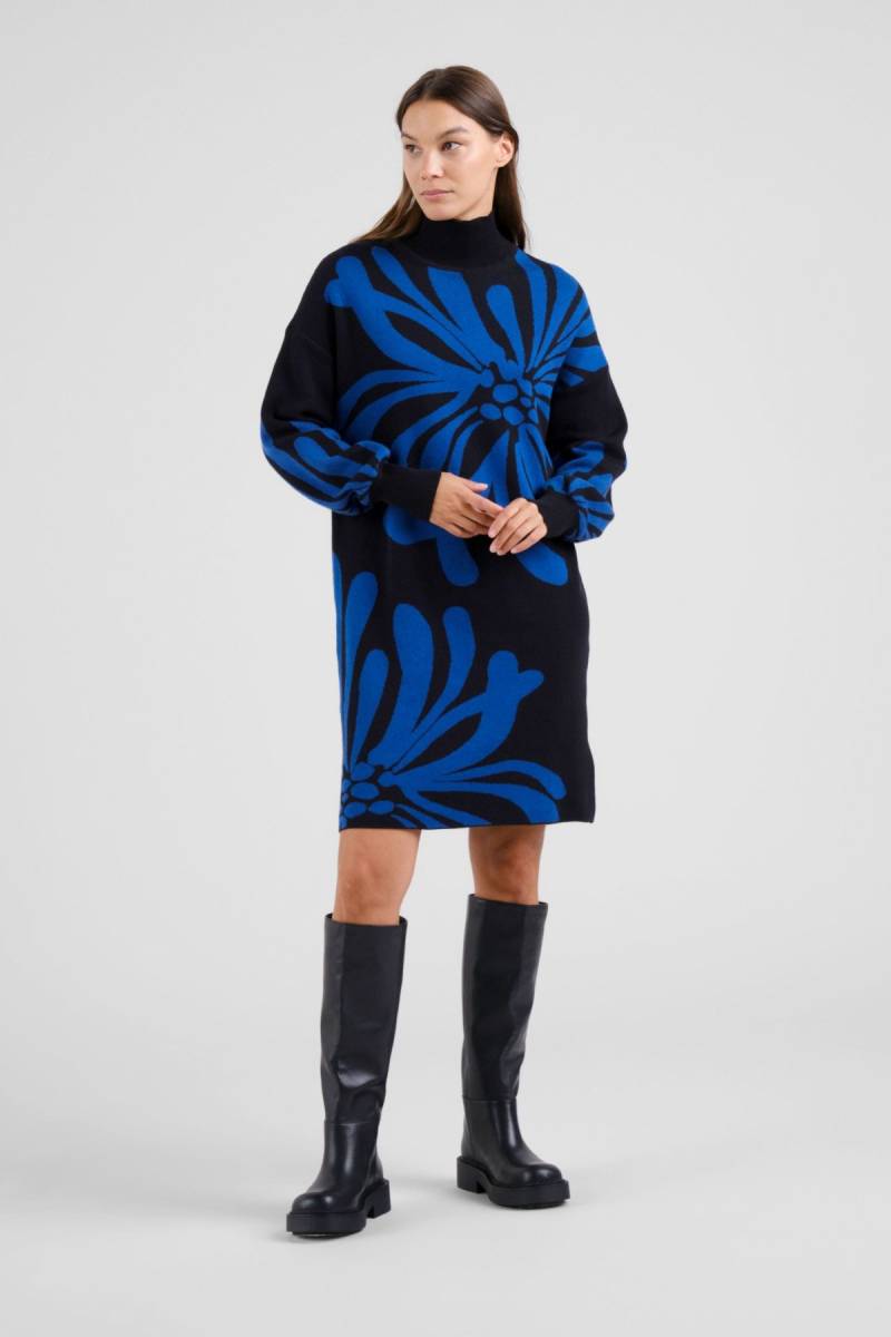 Kleid Nikkala Big Flower Schwarz von dedicated