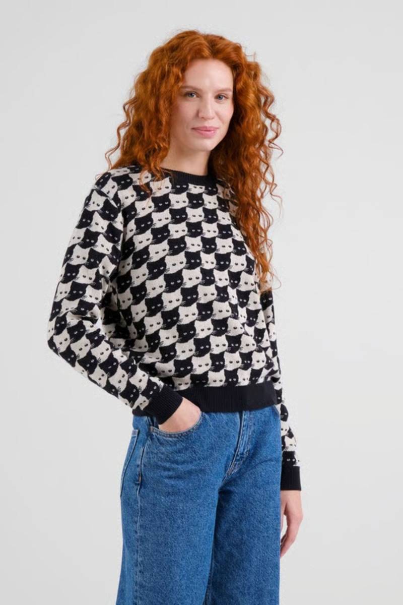 Pullover Arendal Pepita Cats von dedicated
