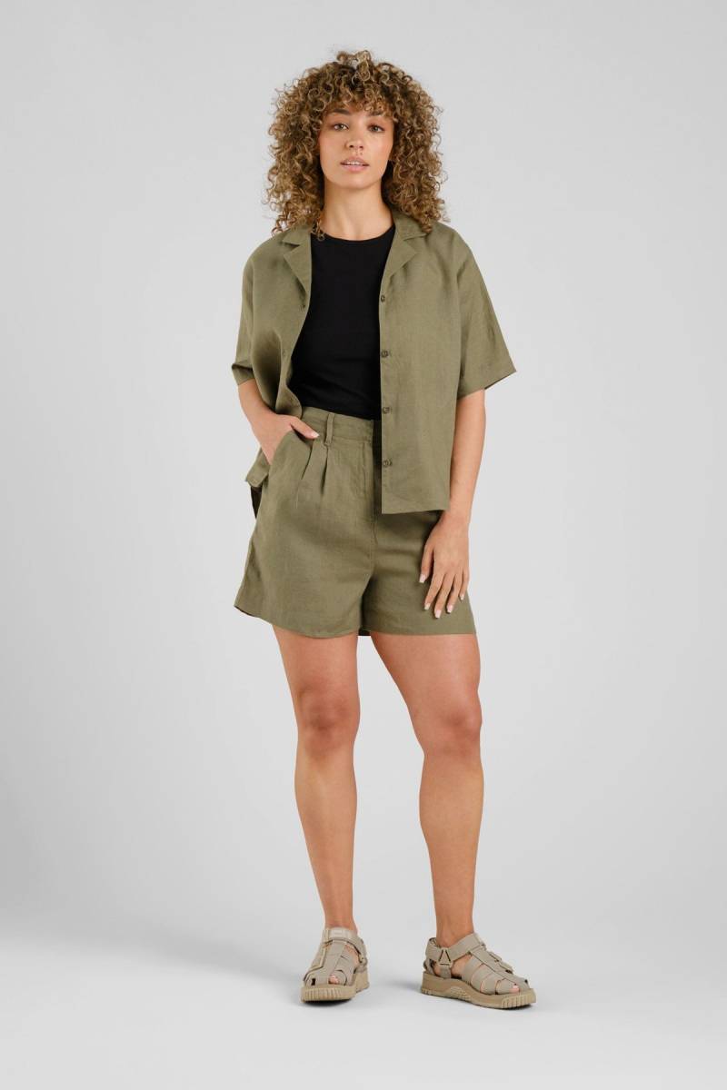 Shorts Djupvik Linen Grün von dedicated