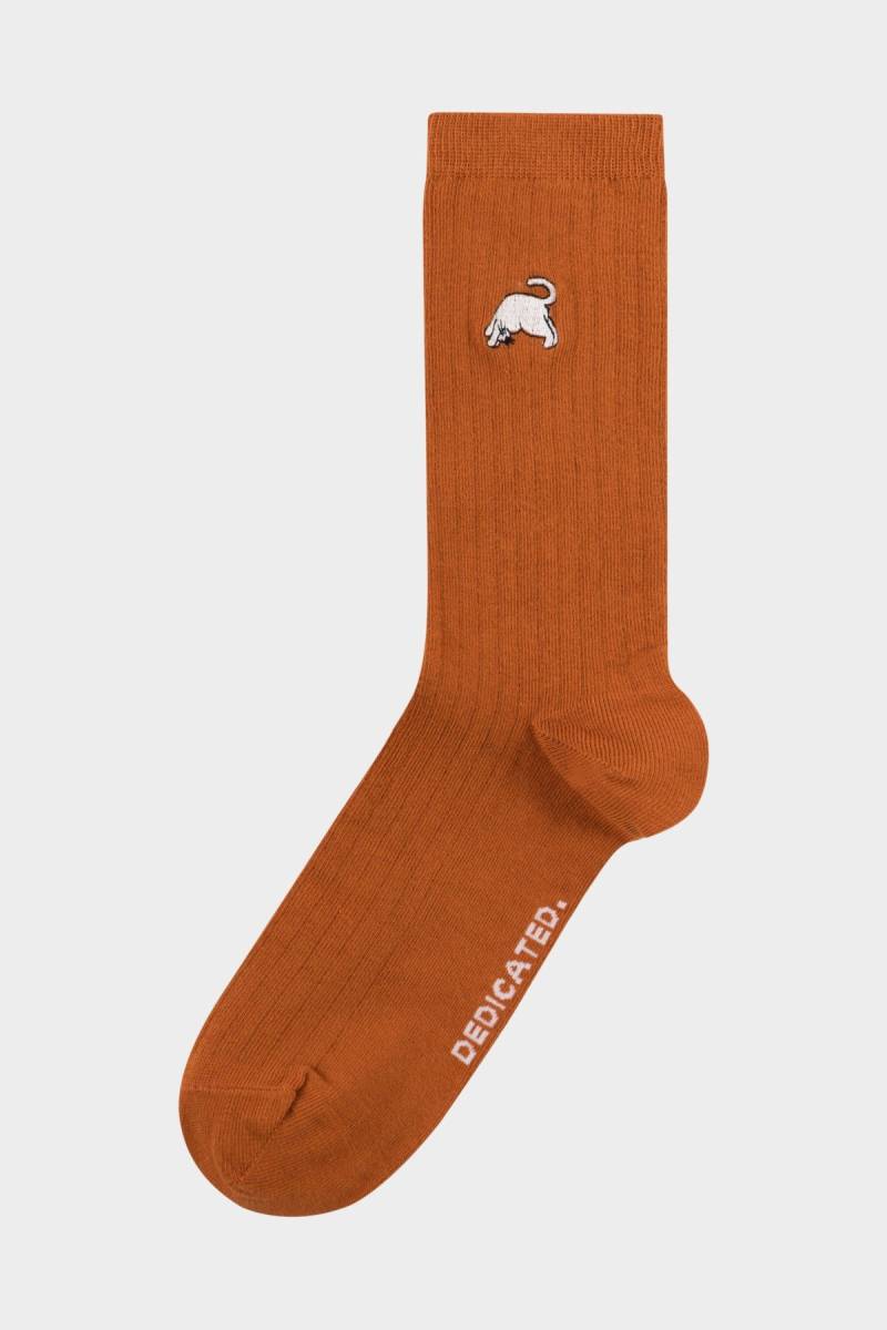 Socken Rib Knivsta Dog Pose Orange von dedicated