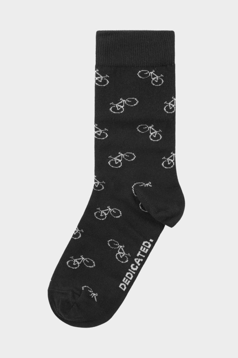 Socken Sigtuna Bike Pattern Schwarz von dedicated