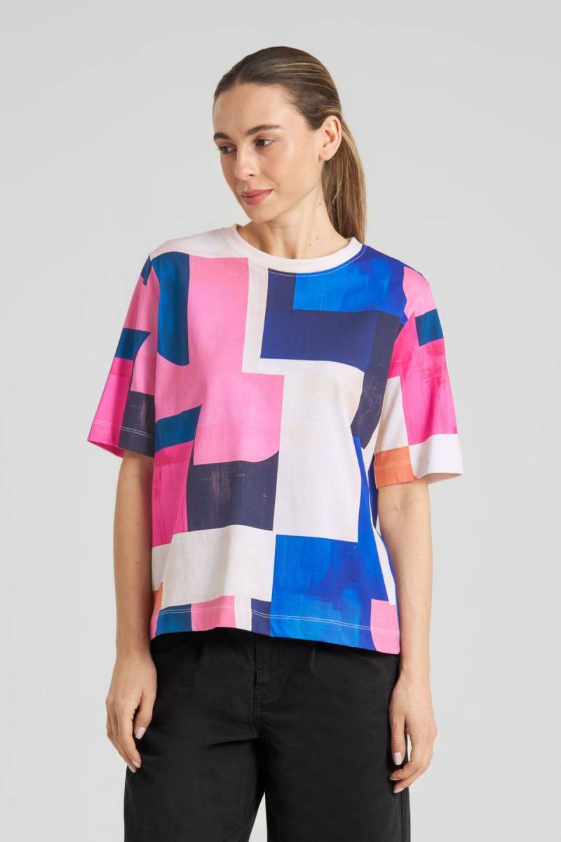 T-Shirt Vadstena Abstract Block Multi Color Rosa von dedicated