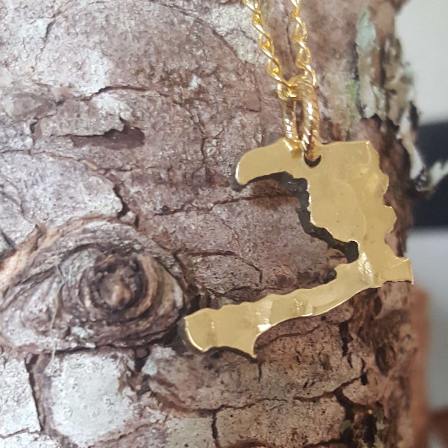 Winzige Haiti Gehämmerte Benutzerdefinierte Goldhalskette Aus Recyceltem Messing Custom Anhänger Zierliche Metallhalskette Gemaserte Handgemacht Winzige Haiti Gehämmerte Benutzerdefinierte Goldhalskette Aus Recyceltem Messing Custom Anhänger Zierliche Metallhalskette Gemaserte Handgemacht von deedlesdesign