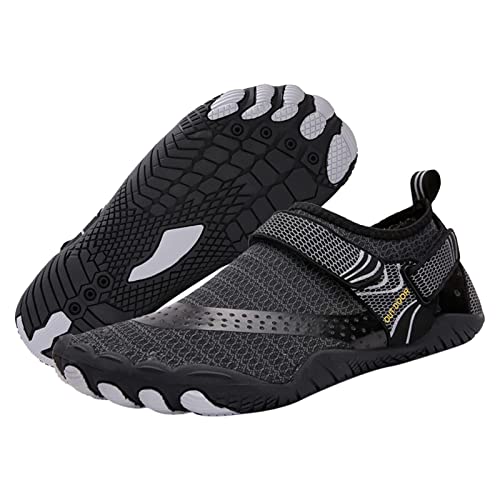 deenor Verstellbare Wasserschuhe für Herren, schnell trocknend, breite Zehen, Aquaschuhe für Schwimmen, Strand, Surfen, Schwarz, 43 EU deenor Verstellbare Wasserschuhe für Herren, schnell trocknend, breite Zehen, Aquaschuhe für Schwimmen, Strand, Surfen, Schwarz, 43 EU von deenor