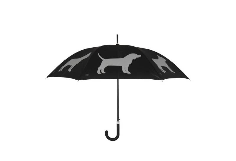 degawo Stockregenschirm Schutz bei jedem Wetter: Reflektierender Regenschirm mit Hunde-Motiv von degawo