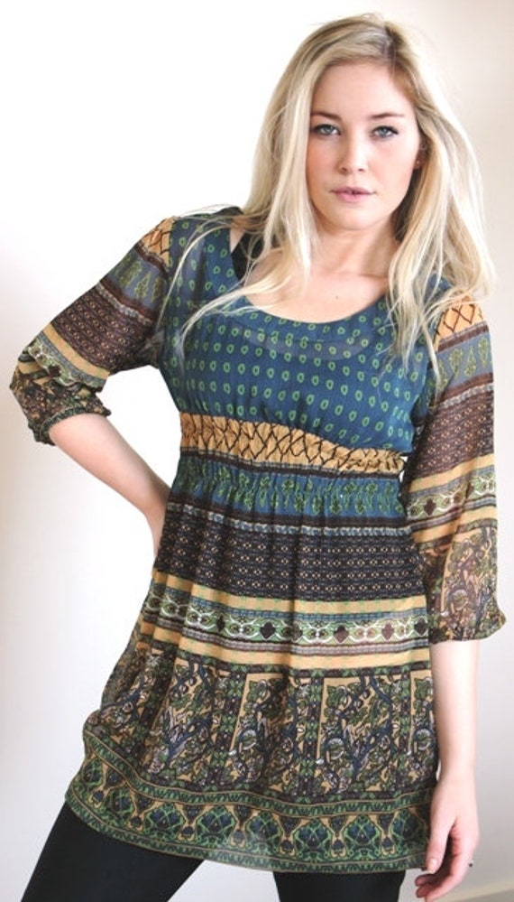 Frauen Bedrucktes Top Boho Sommer Schiere Mode Bademode Geschenk Für Sie Boxing Day Sale von deidaaecogiftsonline