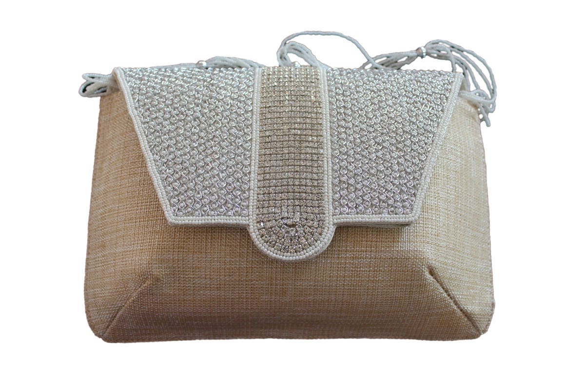 Perlen Clutch Tasche - Umschlag Braut Party Geldbörse Rennkleidung Handgemachte Abendtasche Weihnachtsgeschenk Für Sie von deidaaecogiftsonline