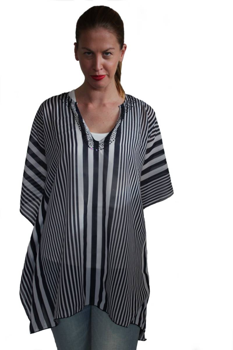 Schwarz Und Weiß Perlen Kaftan - Plus Größe Gestreifte Strand Weihnachtsgeschenk Für Sie Schwarz Und Weiß Perlen Kaftan - Plus Größe Gestreifte Strand Weihnachtsgeschenk Für Sie von deidaaecogiftsonline