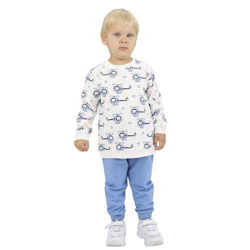 deiko Kinder Jungen Mädchen Unisex Kleidung%100 Baumwolle Outfit Kinder Kleidung Set | 2tlg langärmliges Oberteil und Hose mit Taschen von deiko