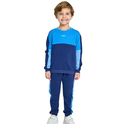 deiko Kinder Jungen Mädchen Unisex Kleidung%100 Baumwolle Outfit Kinder Kleidung Set | 2tlg langärmliges Oberteil und Hose mit Taschen von deiko