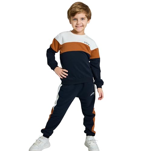 deiko Kinder Jungen Mädchen Unisex Kleidung%100 Baumwolle Outfit Kinder Kleidung Set | 2tlg langärmliges Oberteil und Hose mit Taschen von deiko