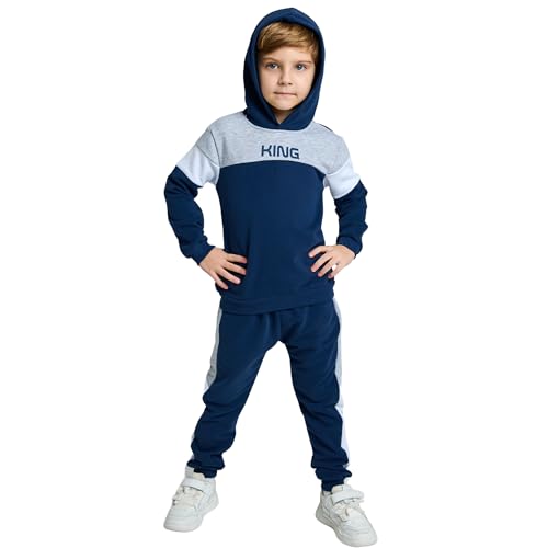 deiko Kinder Jungen Mädchen Unisex Kleidung%100 Baumwolle Outfit Kinder Kleidung Set | 2tlg langärmliges Oberteil und Hose mit Taschen von deiko