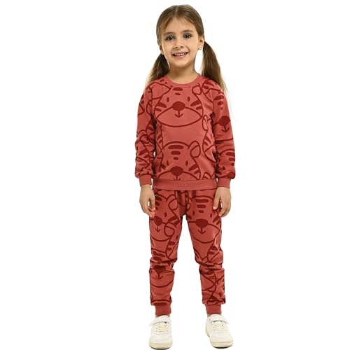 deiko Kinder Jungen Mädchen Unisex Kleidung%100 Baumwolle Outfit Kinder Kleidung Set | 2tlg langärmliges Oberteil und Hose mit Taschen von deiko