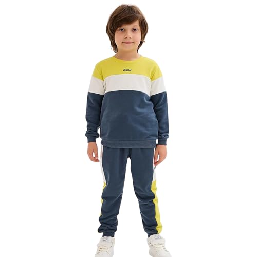 deiko Kinder Jungen Mädchen Unisex Kleidung%100 Baumwolle Outfit Kinder Kleidung Set | 2tlg langärmliges Oberteil und Hose mit Taschen von deiko