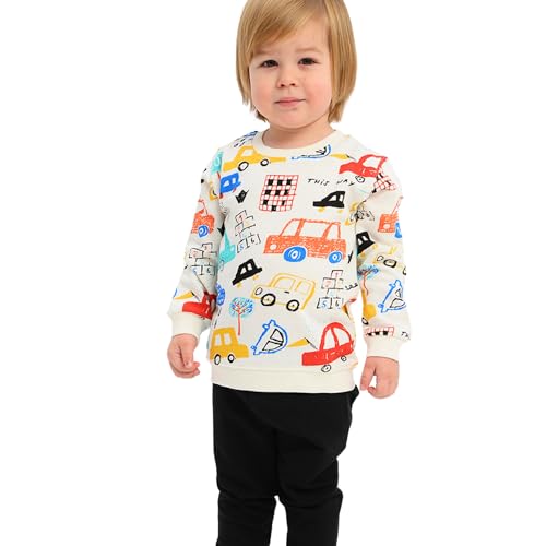 deiko Kinder Jungen Mädchen Unisex Kleidung%100 Baumwolle Outfit Kinder Kleidung Set | 2tlg langärmliges Oberteil und Hose mit Taschen von deiko