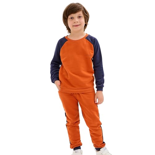 deiko Kinder Jungen Mädchen Unisex Kleidung%100 Baumwolle Outfit Kinder Kleidung Set | 2tlg langärmliges Oberteil und Hose mit Taschen von deiko