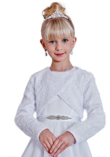 deine-Brautmode Jacke Bolero Kommunion Kommunionjacke Fellbolero, 146 von deine-Brautmode