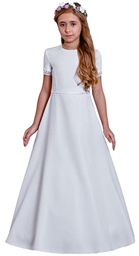 deine-Brautmode Kommunionkleid Kleid Kommunion Erstkommunion Spitze Clara 134 von deine-Brautmode