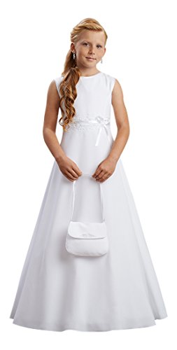 deine-Brautmode Kommunionkleid Kleid Kommunion Spitze Lena 122 von deine-Brautmode
