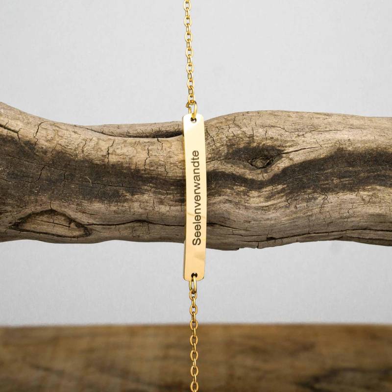 Personalisiertes Armband in Gold/Mit Eigener Gravur Personalisierte Armkette Namensarmband Freundschaft Weihnachtsgeschenk von deineKoordinaten