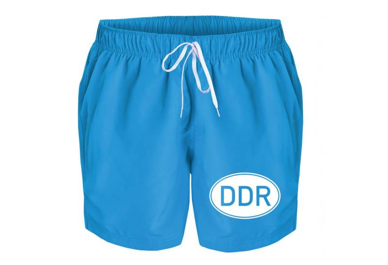deinshirt Badehose Schwimmshorts DDR Integrierter Netz-Slip, aufgesetzte Gesäßtasche mit Klettverschluss von deinshirt
