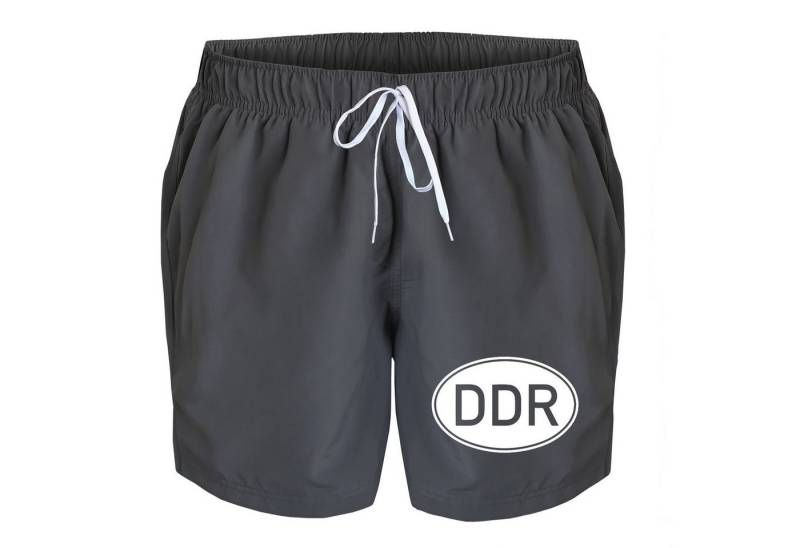 deinshirt Badehose Schwimmshorts DDR Integrierter Netz-Slip, aufgesetzte Gesäßtasche mit Klettverschluss von deinshirt