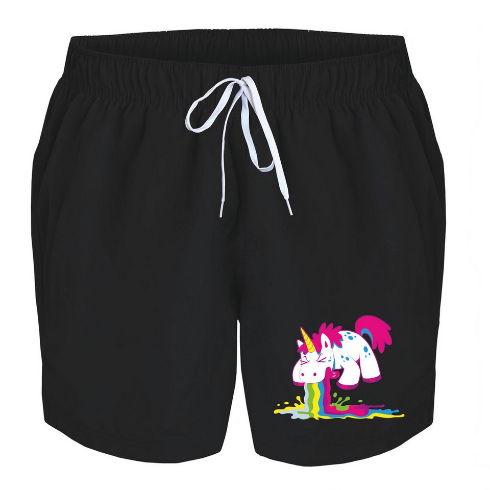 deinshirt Badehose Schwimmshorts Kotzendes Einhorn Integrierter Netz-Slip, aufgesetzte Gesäßtasche mit Klettverschluss deinshirt Badehose Schwimmshorts Kotzendes Einhorn Integrierter Netz-Slip, aufgesetzte Gesäßtasche mit Klettverschluss von deinshirt