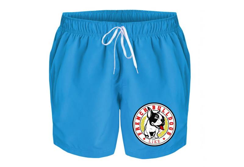 deinshirt Badehose Schwimmshorts Like French Bulldogs Integrierter Netz-Slip, aufgesetzte Gesäßtasche mit Klettverschluss von deinshirt