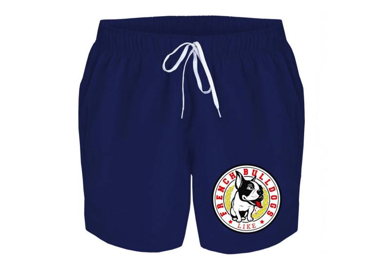 deinshirt Badehose Schwimmshorts Like French Bulldogs Integrierter Netz-Slip, aufgesetzte Gesäßtasche mit Klettverschluss von deinshirt