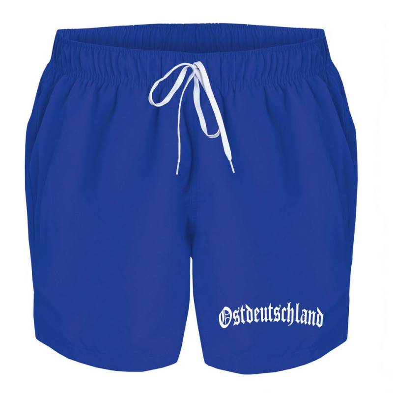 deinshirt Badehose Schwimmshorts Ostdeutschland Integrierter Netz-Slip, aufgesetzte Gesäßtasche mit Klettverschluss von deinshirt