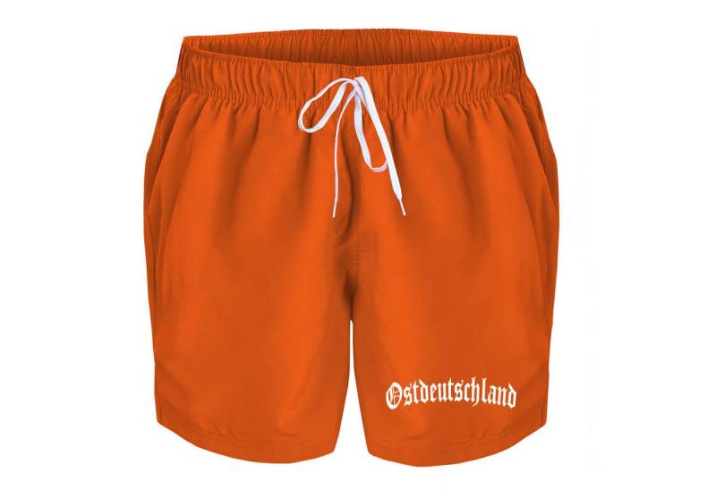 deinshirt Badehose Schwimmshorts Ostdeutschland Integrierter Netz-Slip, aufgesetzte Gesäßtasche mit Klettverschluss von deinshirt