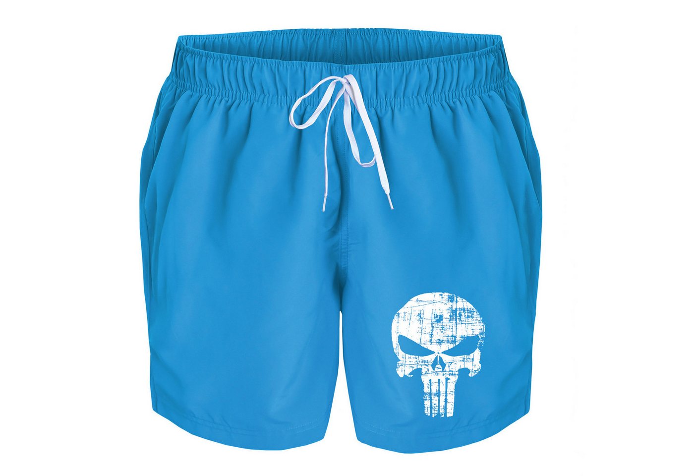 deinshirt Badehose Schwimmshorts Punisher Skull Integrierter Netz-Slip, aufgesetzte Gesäßtasche mit Klettverschluss deinshirt Badehose Schwimmshorts Punisher Skull Integrierter Netz-Slip, aufgesetzte Gesäßtasche mit Klettverschluss von deinshirt