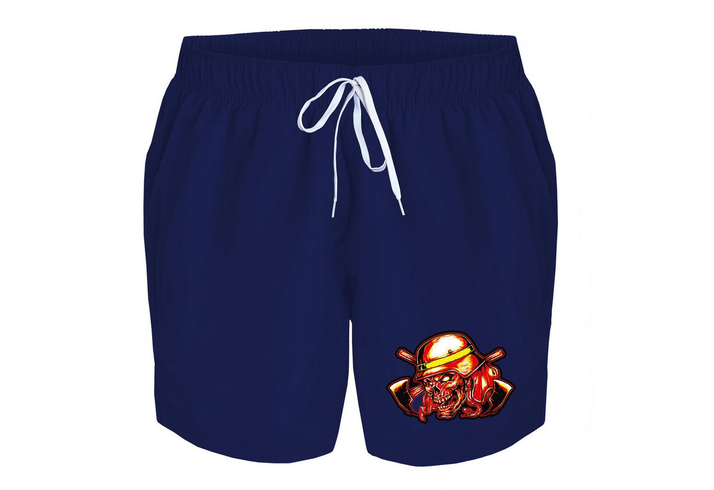 deinshirt Badehose Schwimmshorts Totenkopf Feuerwehr Integrierter Netz-Slip, aufgesetzte Gesäßtasche mit Klettverschluss deinshirt Badehose Schwimmshorts Totenkopf Feuerwehr Integrierter Netz-Slip, aufgesetzte Gesäßtasche mit Klettverschluss von deinshirt
