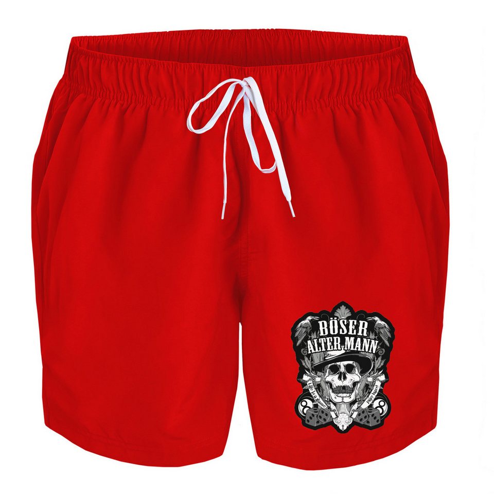deinshirt Badehose Schwimmshorts Totenkopf böser alter Mann Integrierter Netz-Slip, aufgesetzte Gesäßtasche mit Klettverschluss deinshirt Badehose Schwimmshorts Totenkopf böser alter Mann Integrierter Netz-Slip, aufgesetzte Gesäßtasche mit Klettverschluss von deinshirt