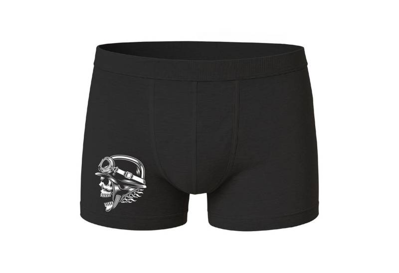 deinshirt Boxershorts Boxershorts Totenkopf Stahlhelm mit Motiv bedruckt von deinshirt