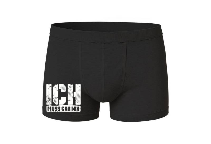 deinshirt Boxershorts Boxershorts ich muss gar nix mit Motiv bedruckt von deinshirt