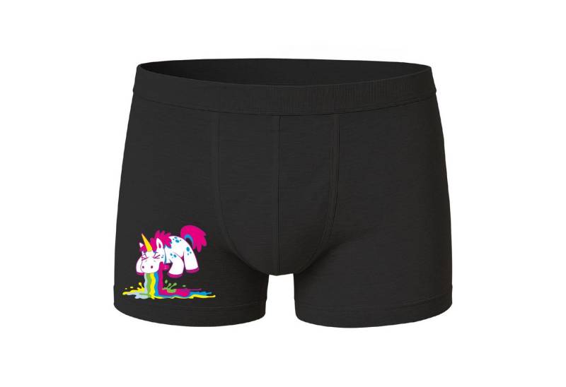 deinshirt Boxershorts Boxershorts kotzendes Regenbogen Einhorn mit Motiv bedruckt von deinshirt