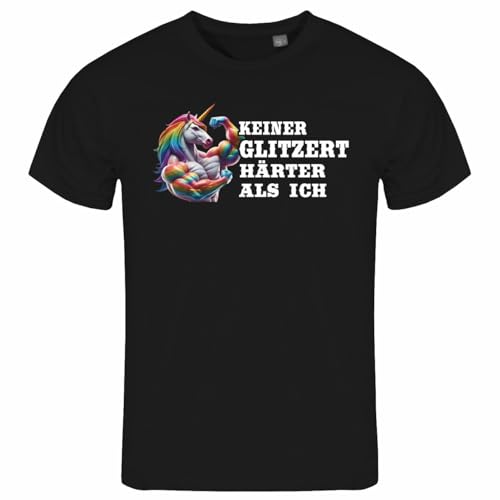 deinshirt - Herren T-Shirt mit Aufdruck Keiner glitzert härter als ich - Einhorn Humorvoll, Größe:S, Farbe:schwarz deinshirt - Herren T-Shirt mit Aufdruck Keiner glitzert härter als ich - Einhorn Humorvoll, Größe:S, Farbe:schwarz von deinshirt