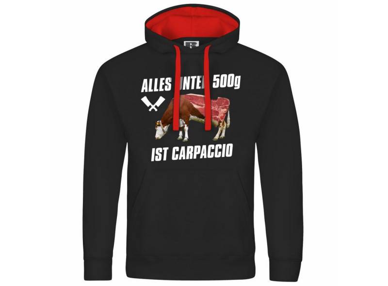 deinshirt Kapuzenpullover Herren Kapuzenpullover Alles unter 500g ist Carpaccio Mit Print Motiv, Grafik von deinshirt