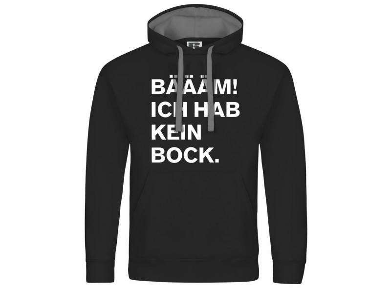 deinshirt Kapuzenpullover Herren Kapuzenpullover BÄÄÄM Ich hab kein bock mehr Mit Print Motiv, Grafik von deinshirt