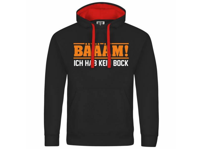 deinshirt Kapuzenpullover Herren Kapuzenpullover BÄÄÄM Ich hab kein bock mehr ORANGE Mit Print Motiv, Grafik von deinshirt