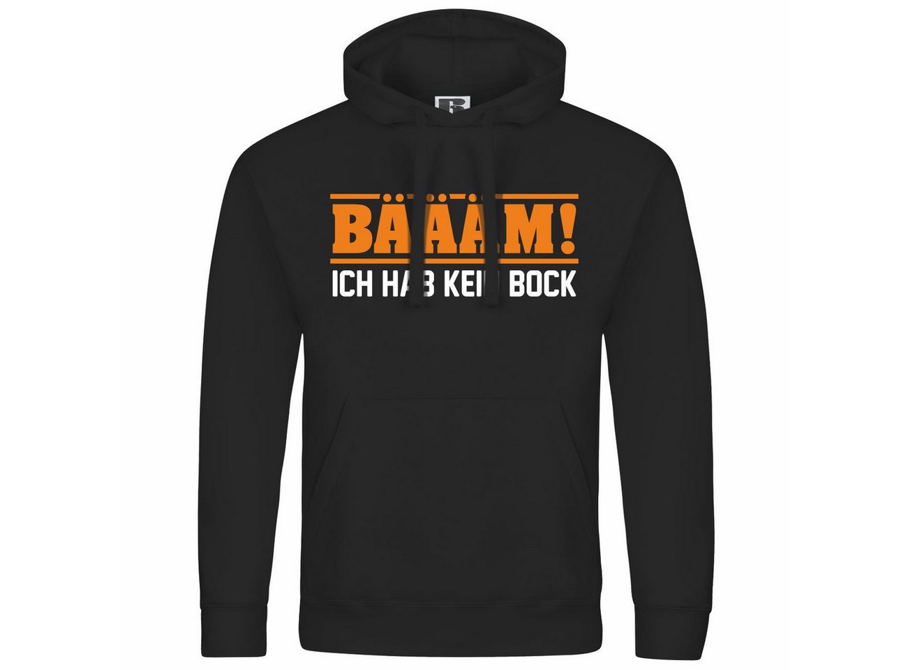 deinshirt Kapuzenpullover Herren Kapuzenpullover BÄÄÄM Ich hab kein bock mehr ORANGE Mit Print Motiv, Grafik von deinshirt