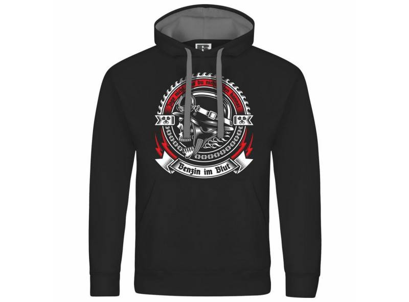 deinshirt Kapuzenpullover Herren Kapuzenpullover Benzin im Blut Mit Print Motiv, Grafik von deinshirt
