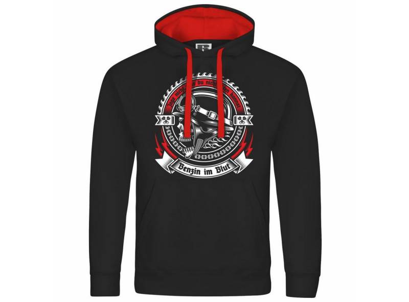 deinshirt Kapuzenpullover Herren Kapuzenpullover Benzin im Blut Mit Print Motiv, Grafik von deinshirt
