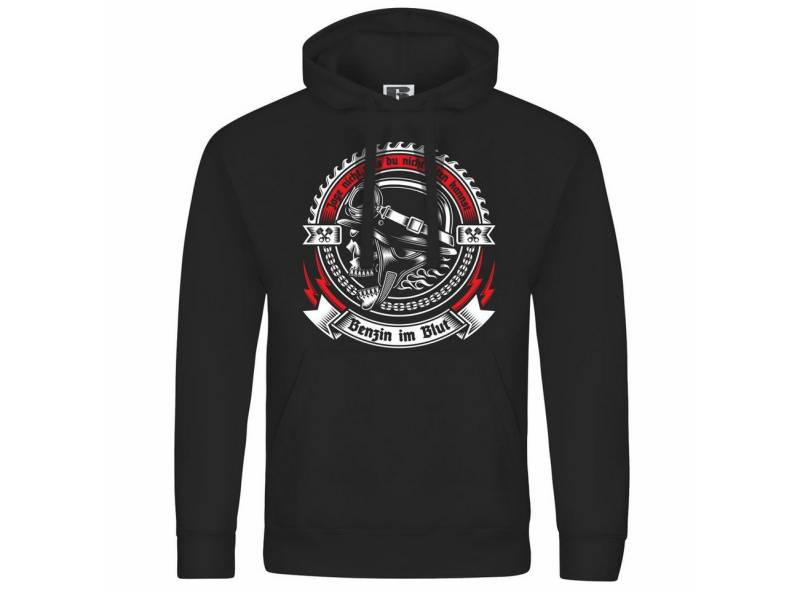 deinshirt Kapuzenpullover Herren Kapuzenpullover Benzin im Blut Mit Print Motiv, Grafik von deinshirt