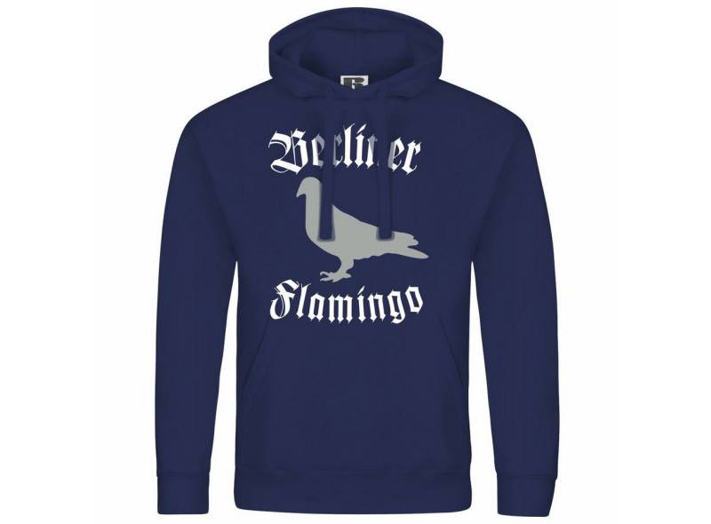deinshirt Kapuzenpullover Herren Kapuzenpullover Berliner Flamingo Mit Print Motiv, Grafik von deinshirt
