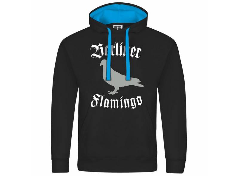 deinshirt Kapuzenpullover Herren Kapuzenpullover Berliner Flamingo Mit Print Motiv, Grafik von deinshirt
