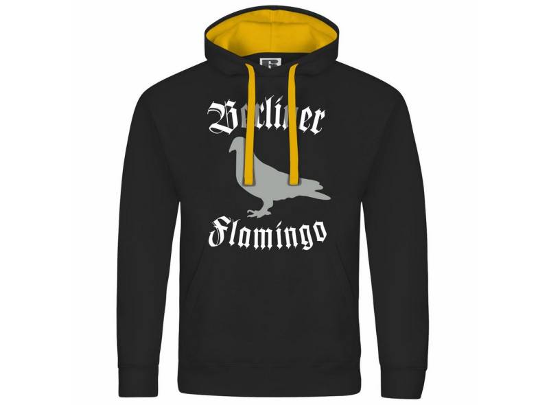 deinshirt Kapuzenpullover Herren Kapuzenpullover Berliner Flamingo Mit Print Motiv, Grafik von deinshirt
